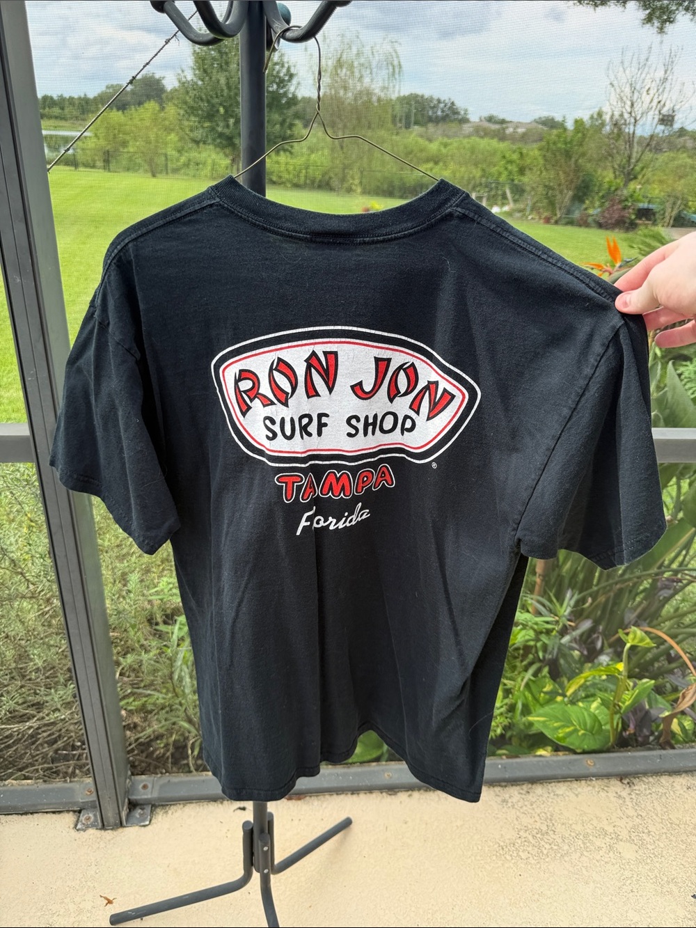 Ron Jon Tampa Florida Surf Shop Black Logo Short Sleeve Tee